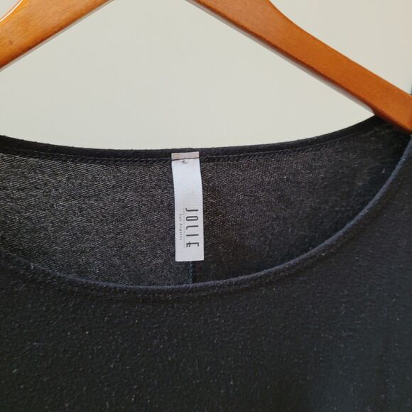 Jolie Boxy Black Dolman Slv Soft Sweater Sz M Lightweight - Picture 6 of 8